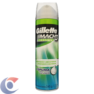 Espuma De Barbear Gillette Mach3 Sensitive 245g