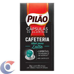 Café Em Cápsulas Pilão Cafeteria Expresso Latte 10x52g