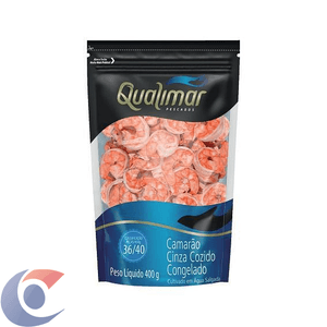 Camarão Cinza Congelado Qualimar Eviscerado Com Cauda 36/40 400g