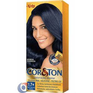 Tintura Niely Cor&Ton Preto Azulado 1.7 Especial 180g