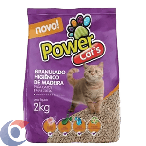 Granulado Sanitario Para Gatos Powercats Madeira 2kg