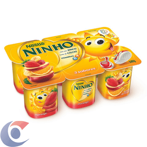 Nestlé Ninho® Iogurte Polpa De Morango, Salada De Frutas E Maçã Com Banana 540g