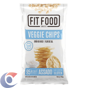 Chips De Grão-De-Bico Flor De Sal Fit Food Pacote 40g