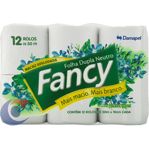 Papel Higiênico Fancy Neutro Folha Dupla 12x30m