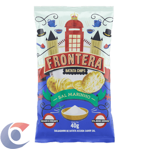 Batata Chips Sal Marinho Frontera Pacote 40g
