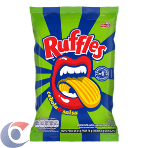 Batata Frita Ondulada Cebola E Salsa Elma Chips Ruffles Pacote 76g
