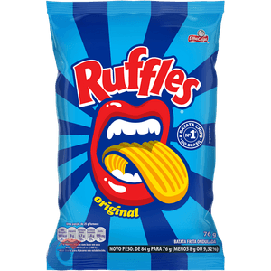Batata Frita Ondulada Original Elma Chips Ruffles Pacote 76g