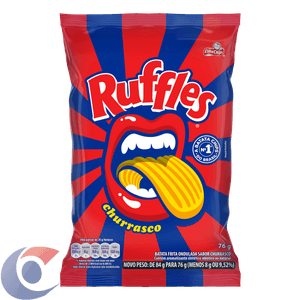 Batata Frita Ondulada Churrasco Elma Chips Ruffles 76g