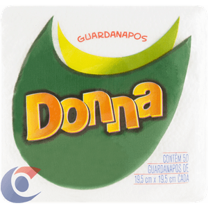 Guardanapo Donna Folha Simples 19,5 X 19,5cm 50 Un