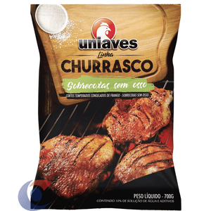Sobrecoxa Sem Osso Uniaves Temperado Para Churrasco 700g