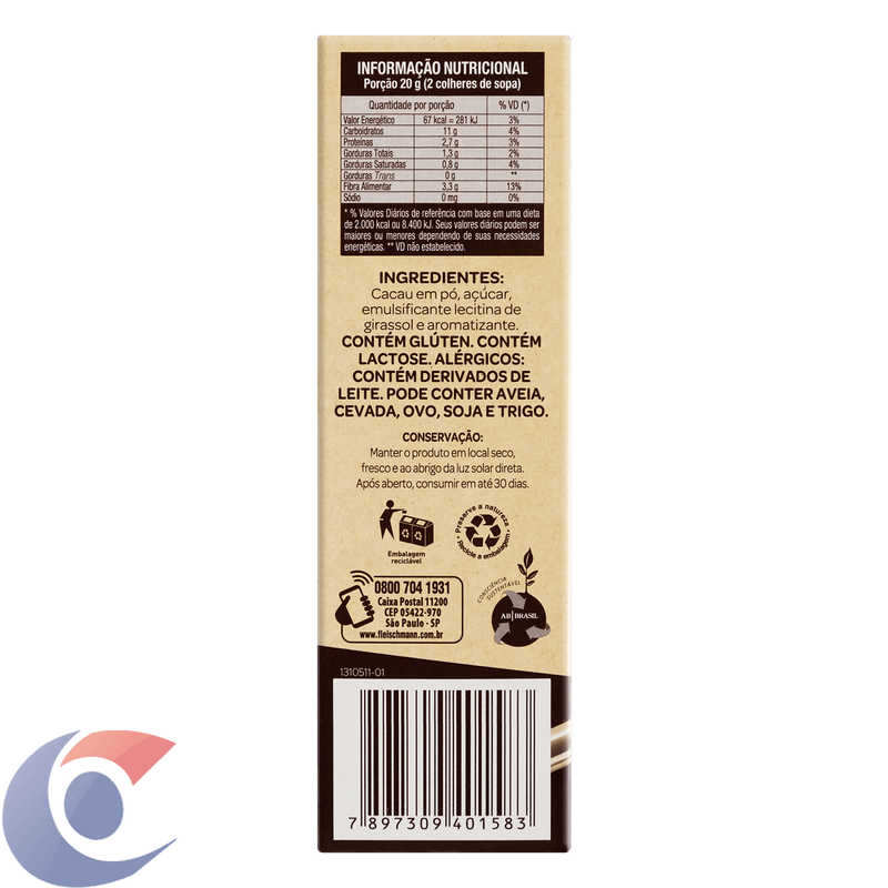 CHOC-PO-FLEISCHMANN-200G-50-CACAU
