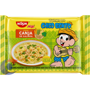 Macarrão Instantâneo Nissin Turma Do Chico Bento Canja De Galinha