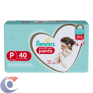 Fralda Descartável Infantil Pants Pampers Premium Care P Pacote 40 Un