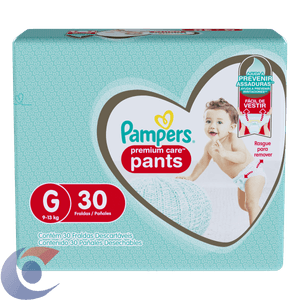 Fralda Descartável Infantil Pants Pampers Premium Care G Pacote 30 Un