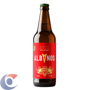 Cerveja Nacional Albanos Amber Lager Garrafa 600ml