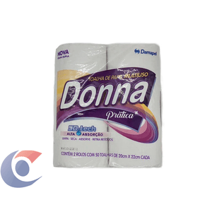 Papel Toalha Donna Folha Dupla 20x22cm 100 Folhas