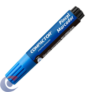 Pincel Marcador Compactor Recarregável Azul