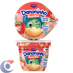 Iogurte Integral Morango Com Aveia Danoninho Bom Dia Pote 90g
