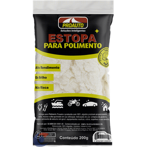 Estopa Polimento Proauto 100% Algodão 200g