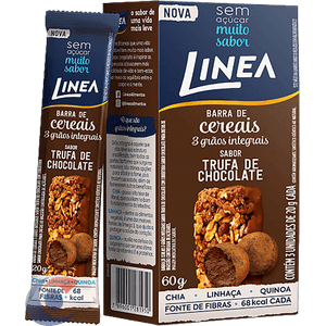 Barra De Cereal Linea Zero Trufas De Chocolate 60g