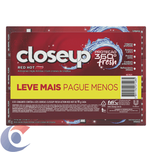 Creme Dental Close Up Red Hot 6 Un 90g Leve Mais Pague Menos