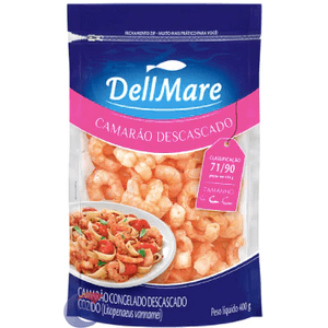 Camarão Descascado Congelado Cozido Dellmare 71/90 400g