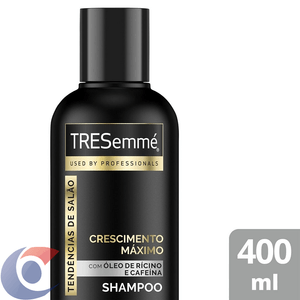 Shampoo Tresemmé Crescimento Máximo Com Cafeína E Óleo De Rícino 400ml
