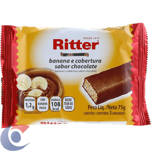 Barra De Cereal Ritter Banana Com Cobertura De Chocolate 3x 25g