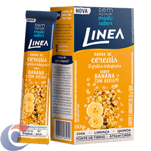 Barra De Cereal Linea Zero Açúcar Banana E Aveia 60g