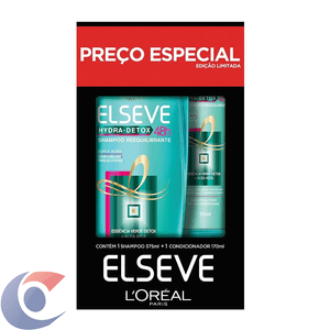 Kit Shampoo 375ml + Condicionador 170ml Elseve Hydra-Detox