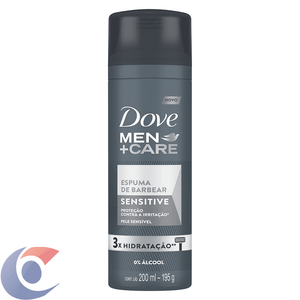 Espuma De Barbear Dove Men Care Pele Sensível 200ml