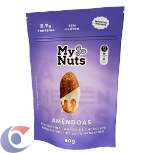 AMENDOA MY NUTS CHOC BCO DOCE LEITE 90G