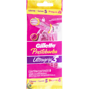 Aparelho De Barbear Gillette Prestobarba Ultragrip3 Feminino Leve 5 Pague 4