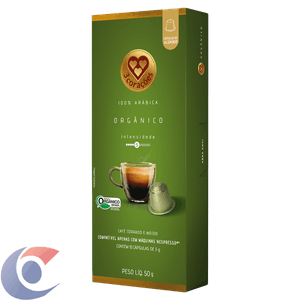 Café Em Capsulas 3 Corações Espresso Orgânico 50g