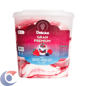 Sorvete Delicius Iogurte Grego Com Frutas Vermelhas 1,8l