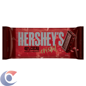 Chocolate Meio Amargo 40% Cacau Cristal Hershey'S Pacote 77g