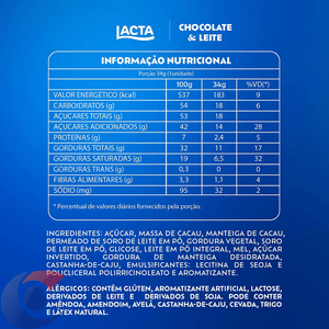 Chocolate Lacta Ao Leite 34g
