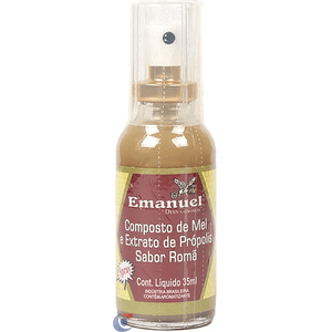 Composto De Mel E Extrato De Própolis Emanuel Sabor Romã 35ml