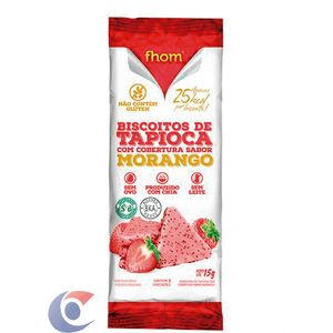 Biscoito Fhom Tapioca Com Morango 15g