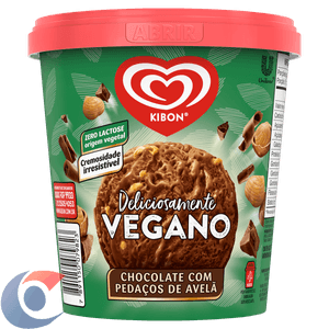 Sorvete Kibon Vegano Chocolate Avelã 800ml