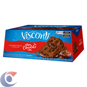 Bolo De Páscoa Com Gotas De Chocolate Recheio Mais Chocolate Visconti Colomba Pascal Caixa 450g
