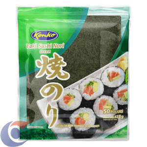 Alga Yaki Sushi Nori Green Kenko 50 Folhas 135g