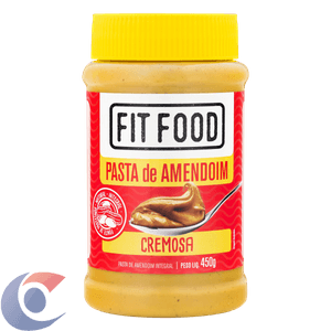 Pasta De Amendoim Cremosa Integral Fit Food Pote 450g