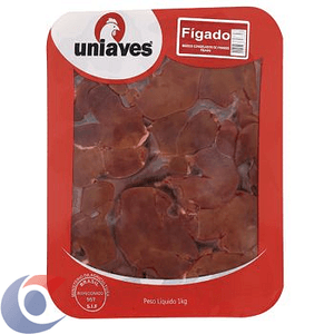 Figado Frango Congelado Uniaves Bandeja 1kg