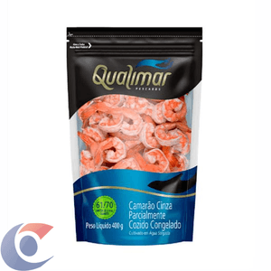 Camarão Cinza Congelado Qualimar Eviscerado Com Cauda 61/70 400g