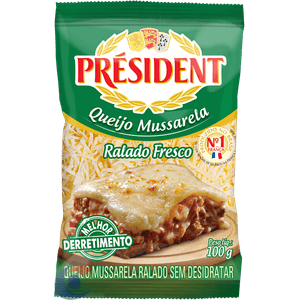 Queijo Mussarela Ralado President Fresco 100g