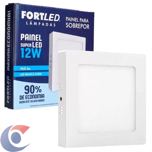 Painel Led Fortled Para Sobrepor 12w