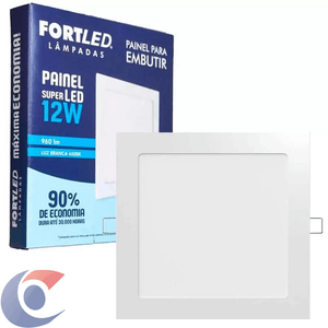 Painel Led Fortled Para Embutir 12w