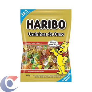 Bala Gelatina Haribo Ursinhos Ouro 90g