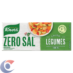 Caldo Tabletes Legumes Knorr Zero Sal Caixa 96g 12 Un